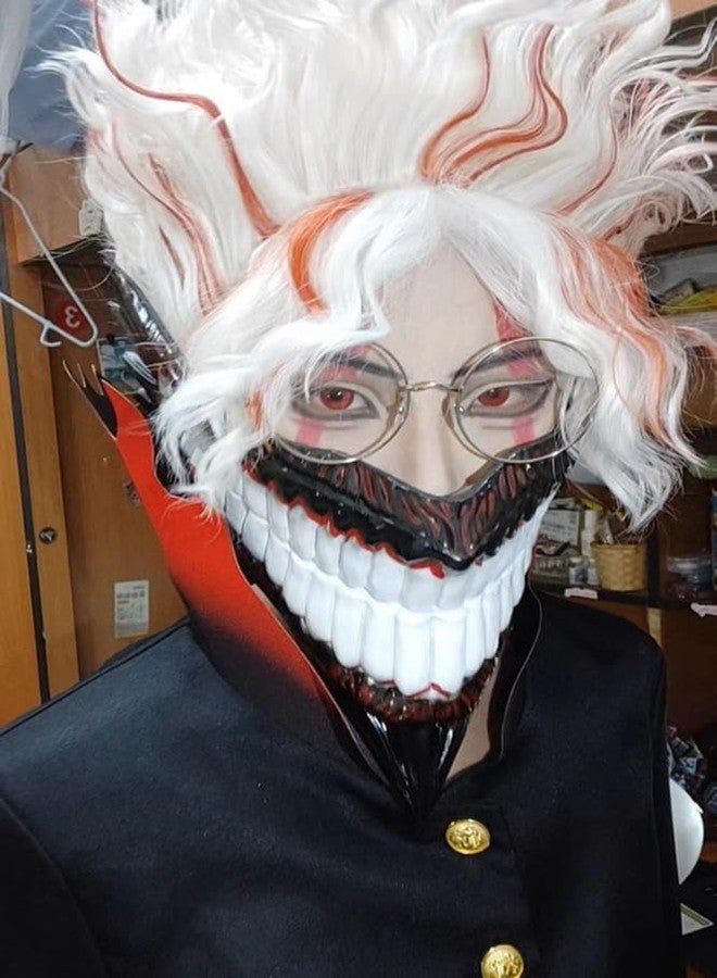 JCvCX Okarun Cosplay Mask Ken Takakura in Turbo Granny Form Half Face Maqurade Soft PVC Jagged Teeth Masque Costume Accessories for Comic Convention Animation Fans Con - Image 4